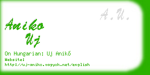 aniko uj business card